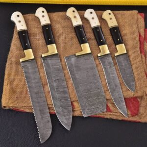 CUSTOM DAMASCUS KITCHEN KNIFE SET