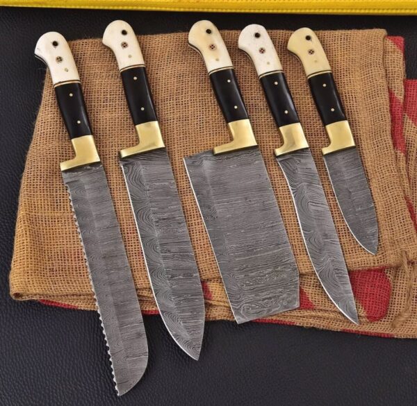 CUSTOM DAMASCUS KITCHEN KNIFE SET