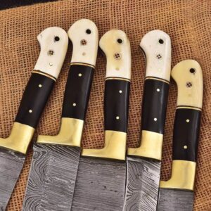 CUSTOM DAMASCUS KITCHEN KNIFE SET