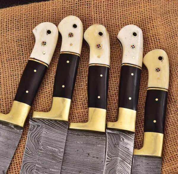 CUSTOM DAMASCUS KITCHEN KNIFE SET