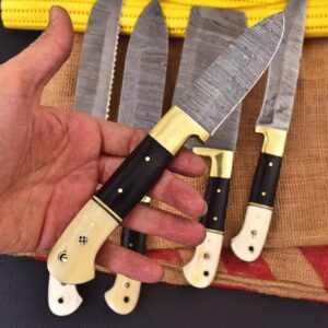 CUSTOM DAMASCUS KITCHEN KNIFE SET