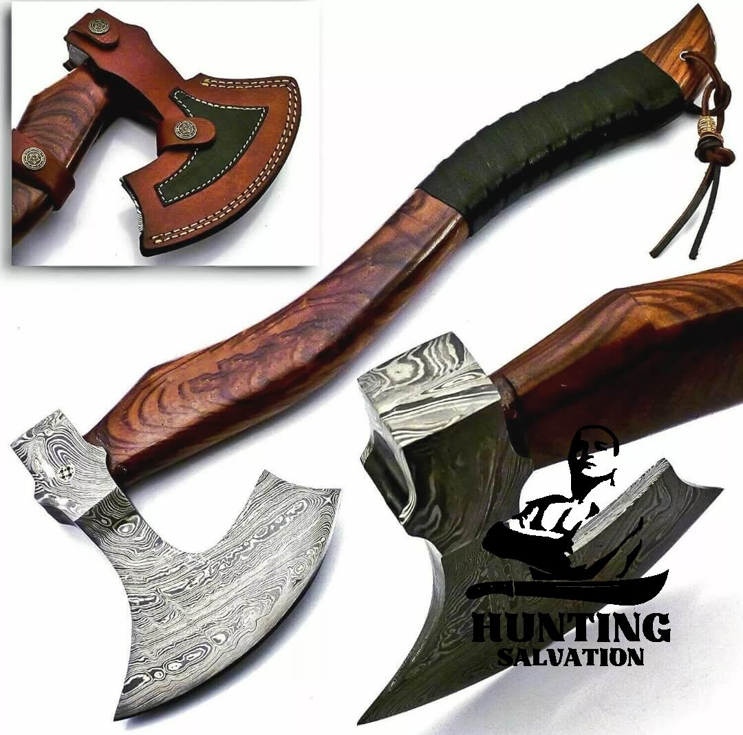 DAMASCUS STEEL VIKING AXE 2 DAMASCUS STEEL VIKING AXE