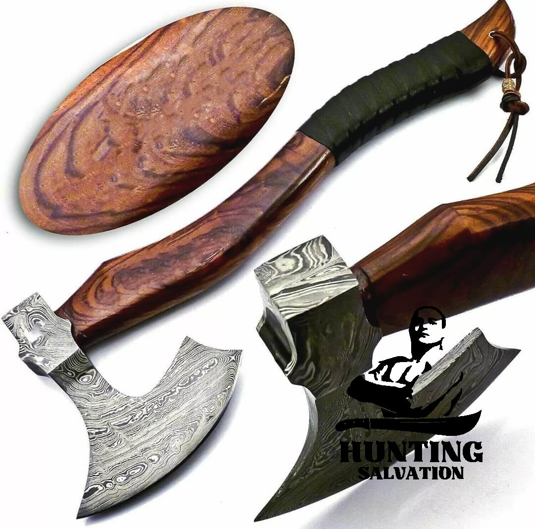 DAMASCUS STEEL VIKING AXE DAMASCUS STEEL VIKING AXE