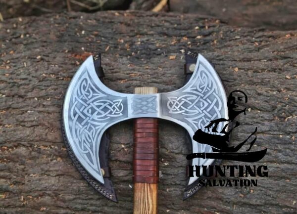 DOUBLE SIDED VIKING AXE