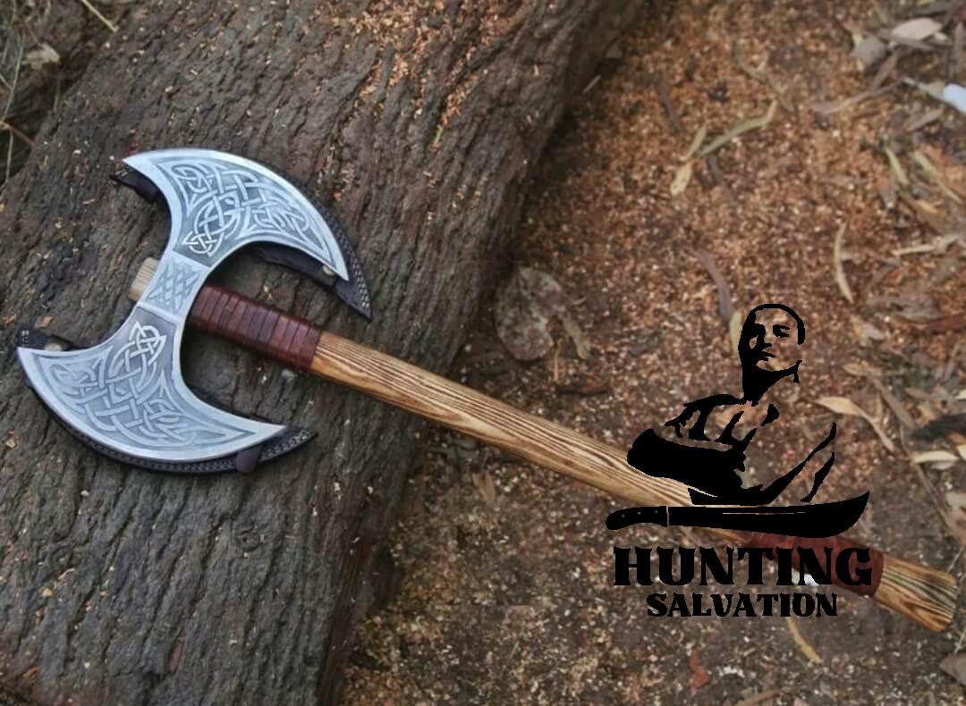 DOUBLE SIDED VIKING AXE 4 DOUBLE SIDED VIKING AXE