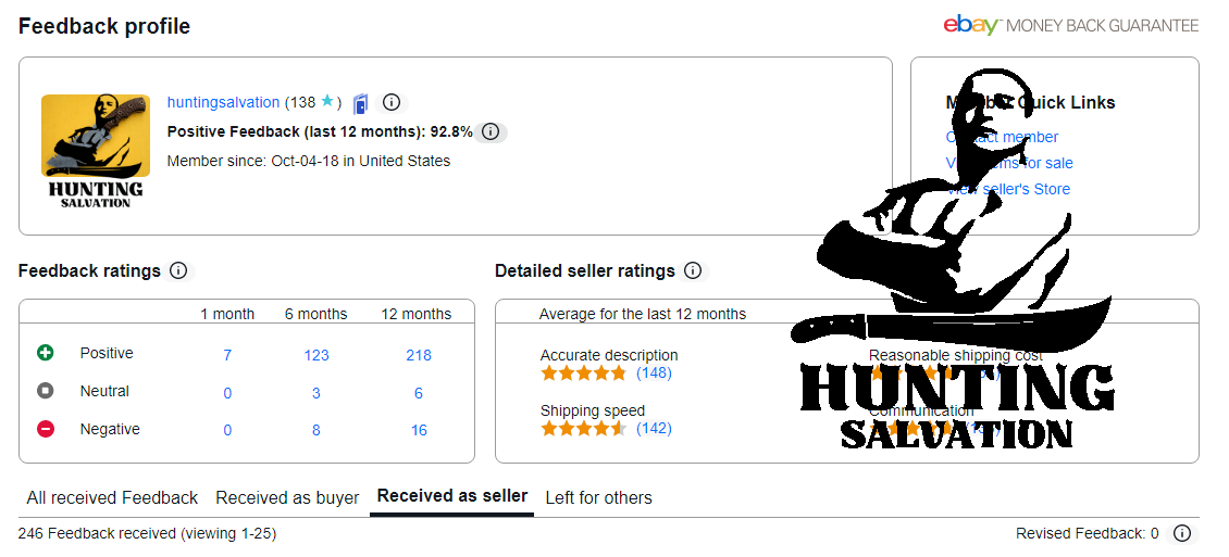 HUNTING SALVATION EBAY STORE